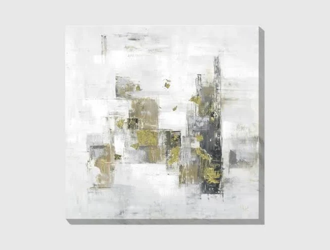Abstract Golden Touch 36x36 Square Ca...