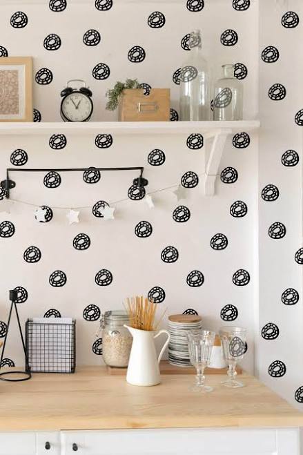 Black and White Abstract Circle Peel ...