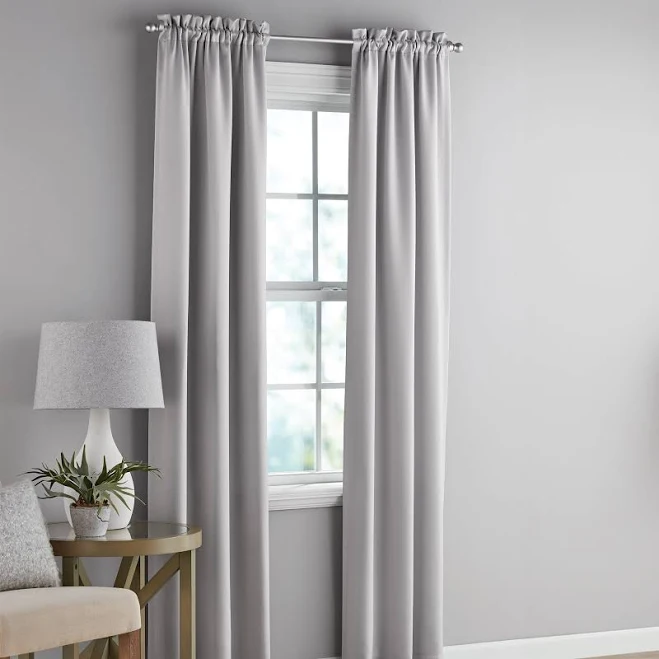 Mainstays Solid Blackout Curtain Pane...
