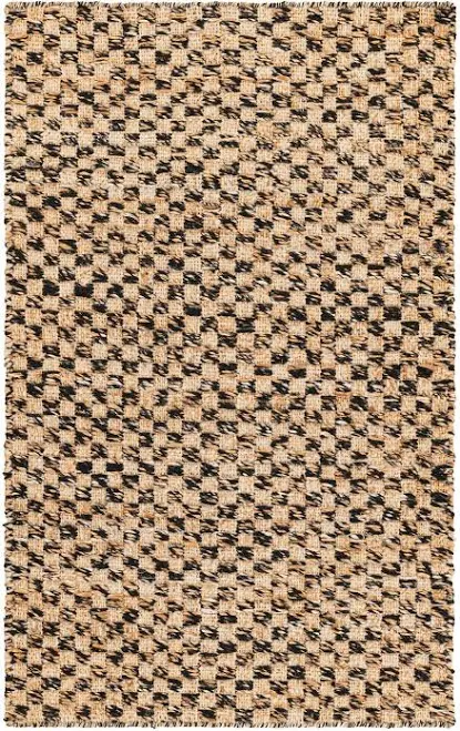 Unique Loom Checkered Jute Wool Area Rug
