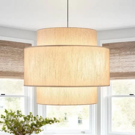 Uznhty 3-Tier 19.7 inch Drum Chandeli...