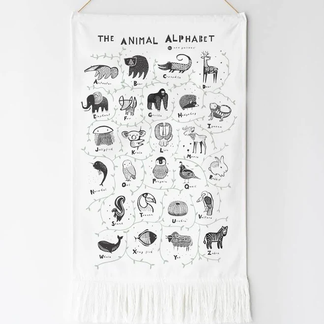 Wee Gallery Animal Alphabet Tapestry