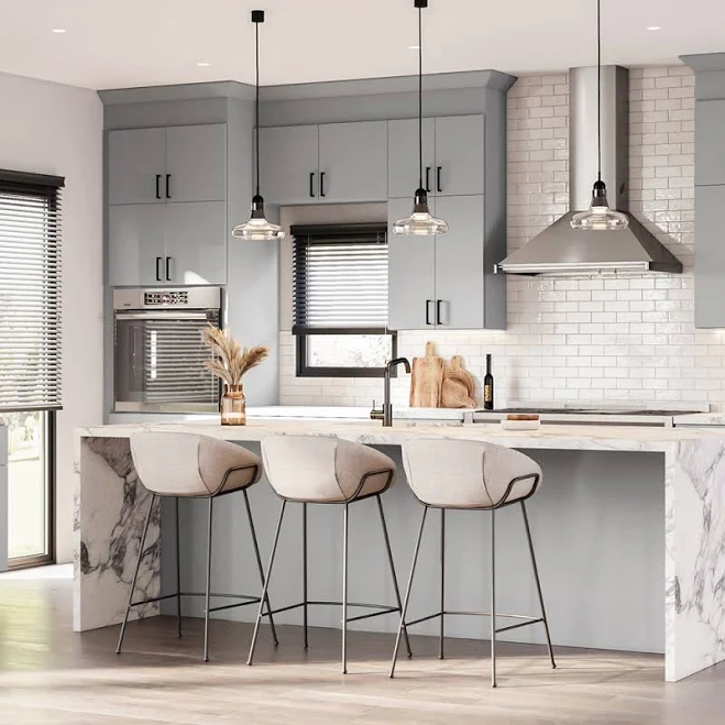 Hargrove Flat Panel Veiled Gray Assem...