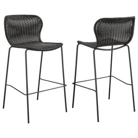 McKinley Faux Rattan Metal Bar Chair ...