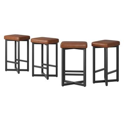 Modern Backless Bar Stools (Set of 2)