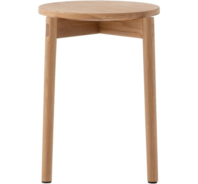 Oak Stackable Round Stool