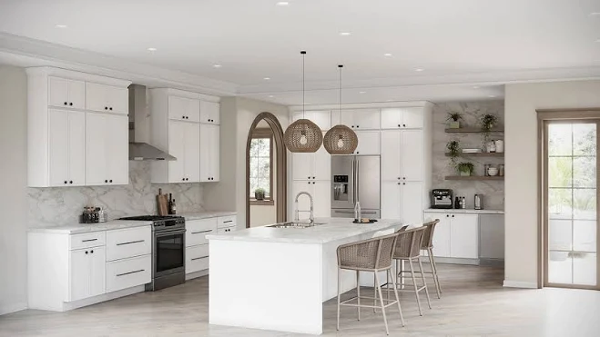 Slim White Shaker 10x10 RTA Kitchen