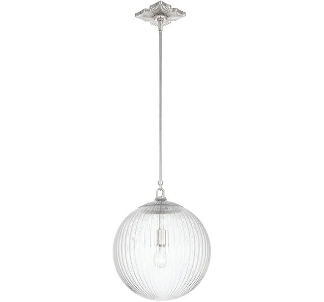 Victoria Ribbed Glass Pendant