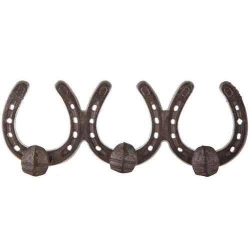 Horseshoe Metal Wall Decor With Hooks