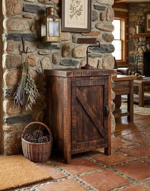 RUSTIC RANCH NIGHTSTAND Dark