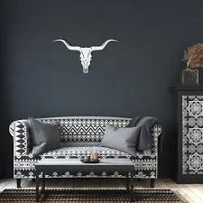 Texas Longhorn Skull Metal Cut Out Wa...