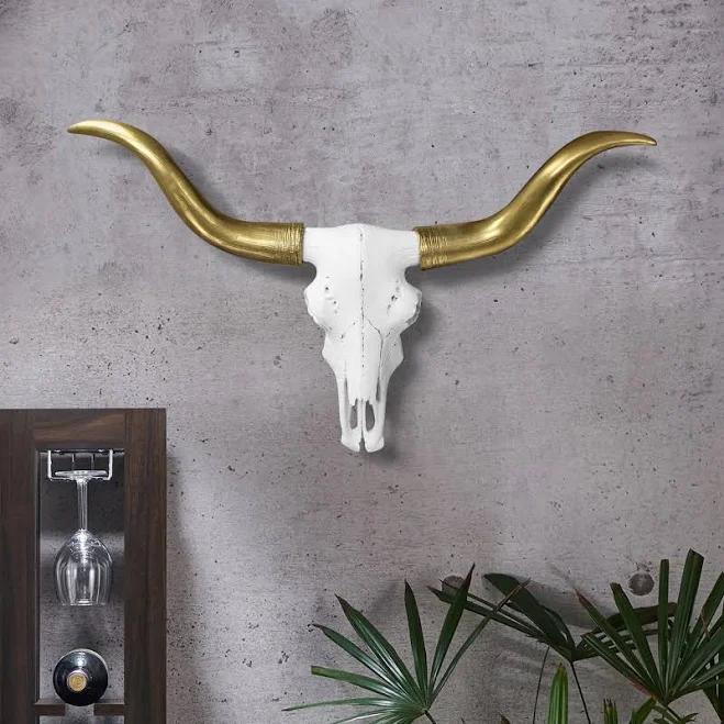 Wall Charmers Mini Faux Longhorn Skull