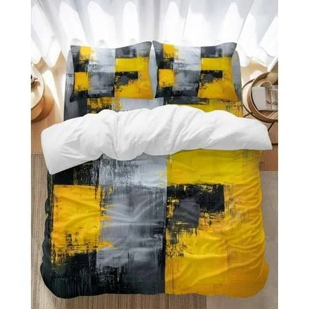 Abstract Color Block Bedding Duvet Co...