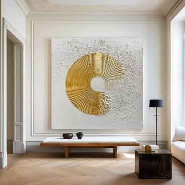 Artexplore Yellow And White Abstract ...