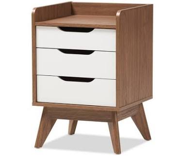 Baxton Studio Brighton 3-Drawer Stora...