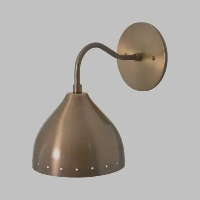 Brass Wall Sconce Modern Metal Bell S...