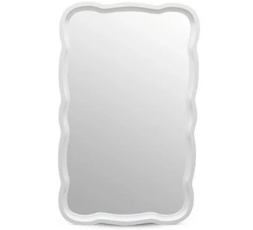 COZAYH Curved Wood Frame Accent Mirror