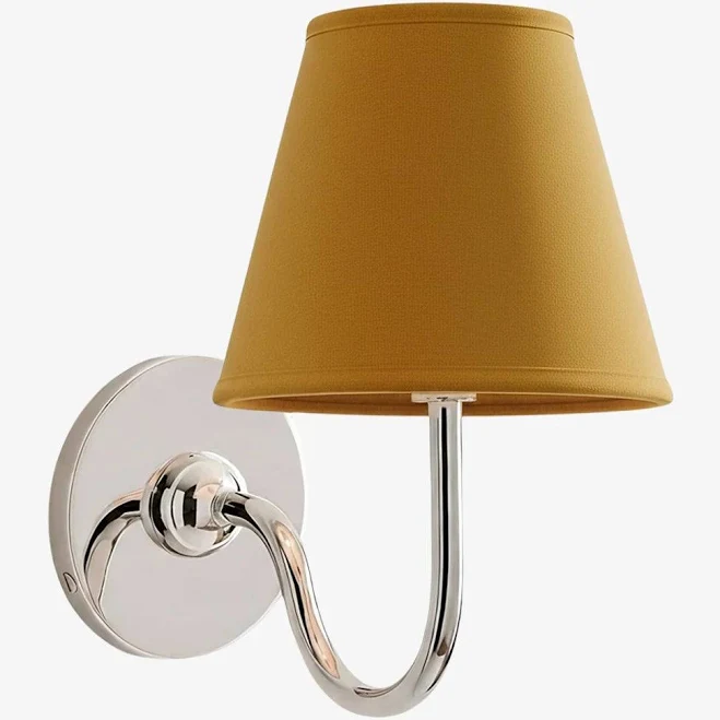 Giles Rustic Pleated Fabric Wall Sconce