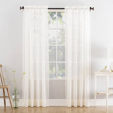 Mainstays Marjorie Sheer Voile Curtai...