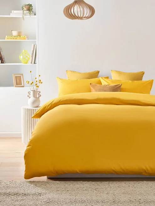 Next Cotton Rich Plain Duvet Cover an...