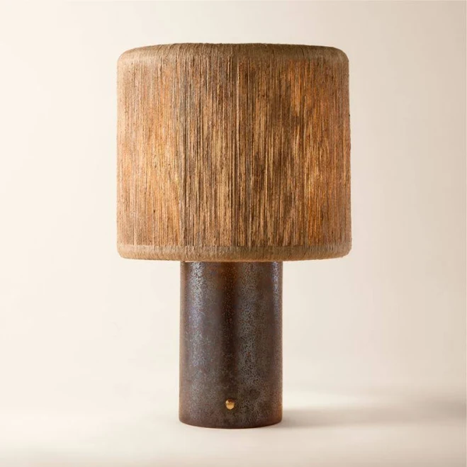Ramble Tall Dark Brown Ceramic Table ...