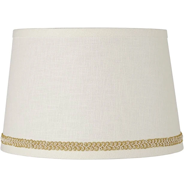 Springcrest White Linen Drum Lamp Shade