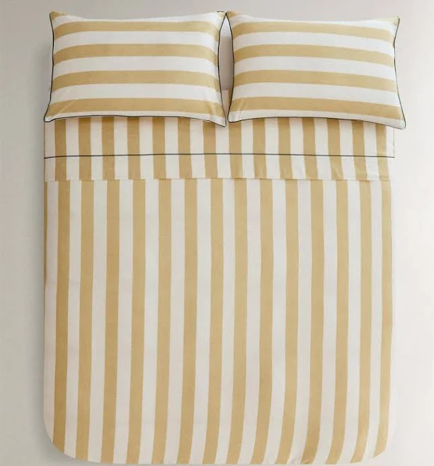 Zara Home Faded Striped Duvet Cover