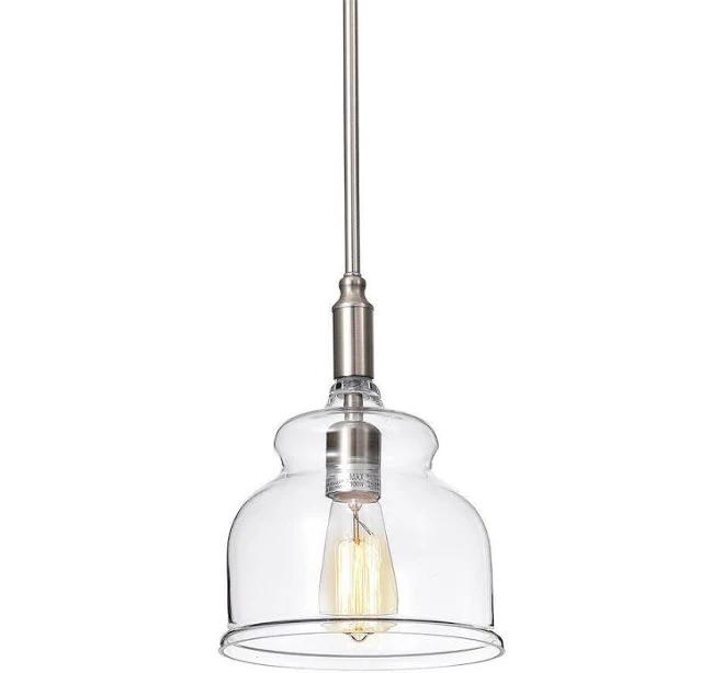 Edvivi 1-Light 7 in. Brushed Nickel H...