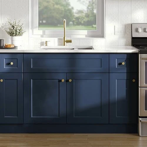 Navy Blue Shaker RTA Kitchen Cabinets...