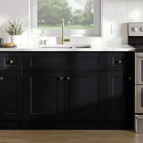 True Black Shaker RTA Kitchen Cabinet...