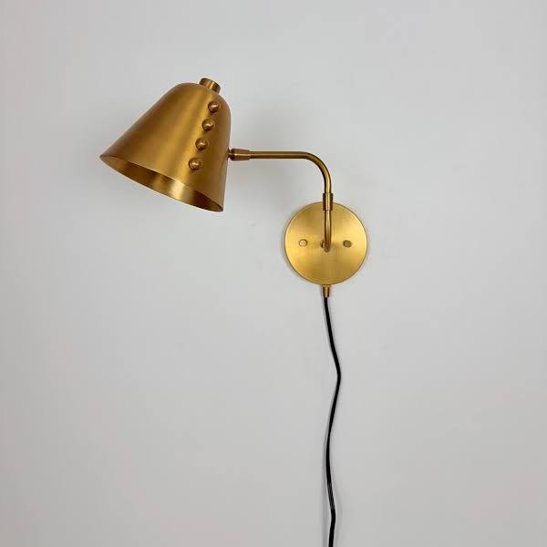 Handcrafted Brass Swing Arm Wall Scon...