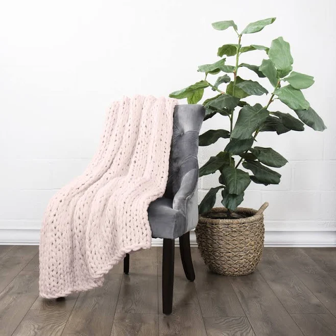 Becky Cameron Chunky Knit Throw Blanket