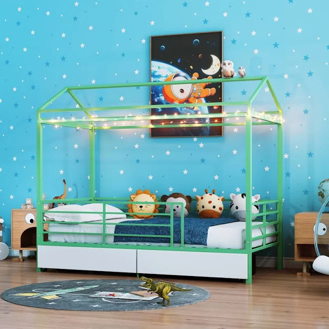 House Bed Floor Bed for Kids for Boys...