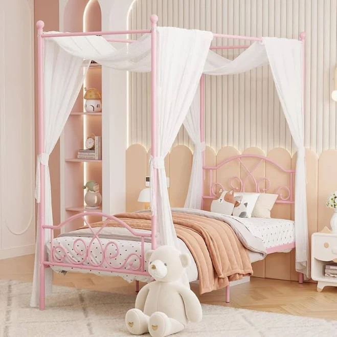 Lark Manor Princess Twin Canopy Bed F...