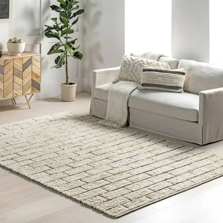 Nuloom Ariana Brick Pattern Wool Blen...