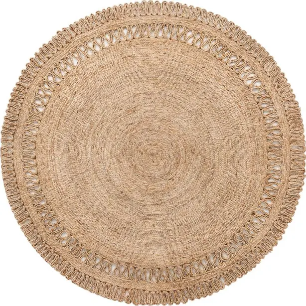 Unique Loom Braided Jute Area Rug