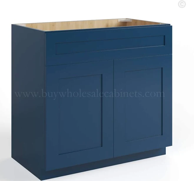 Navy Blue Shaker Double Vanity Sink B...