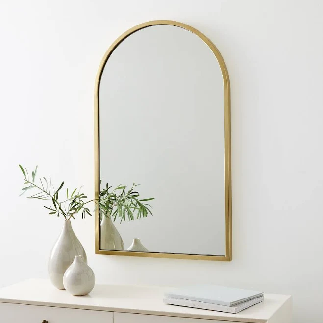 West Elm Metal Frame Arched Wall Mirror
