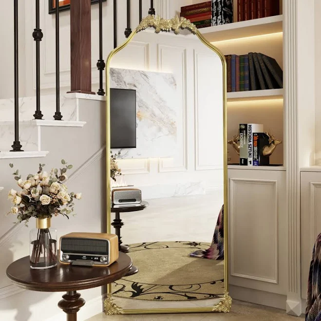 Arched Antique Ornate Gold Full Lengt...
