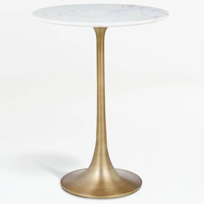 Crate & Barrel Nero Round Accent Table