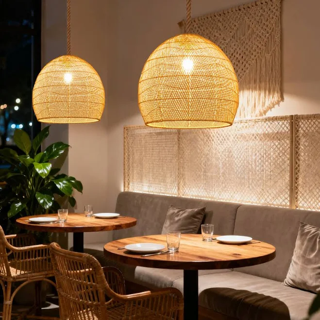 Lamppo Boho Style Dome Pendant Light