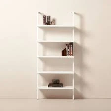 Stairway White Wall-Mounted Bookcase