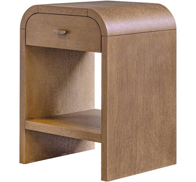 Arlo Curved 1-Drawer Modern Nightstand
