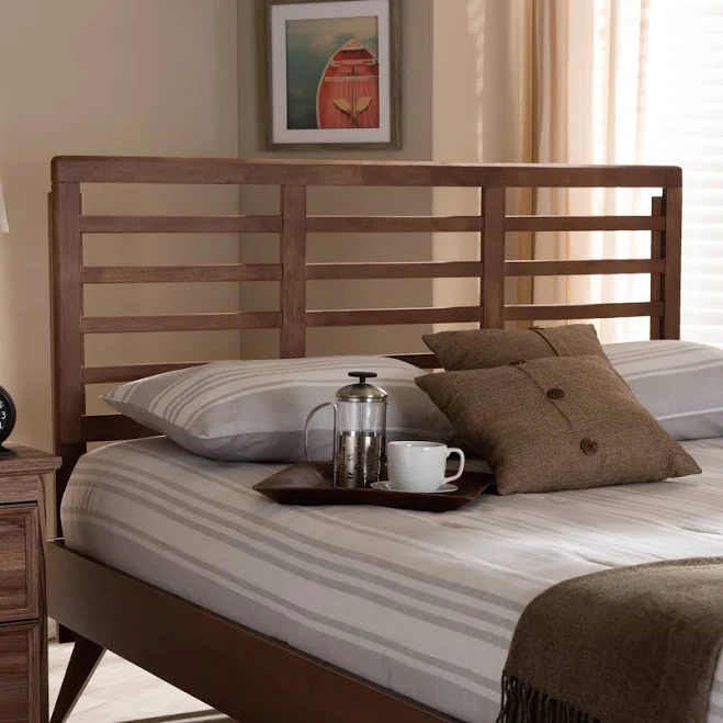 Baxton Studio Salome Mid-Century Waln...