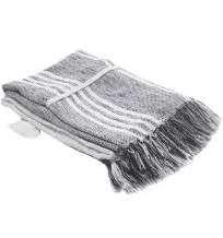 Laddha Home Designs Gray and White Ve...