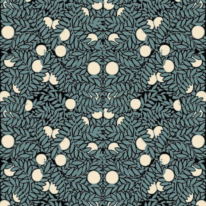 Mitchell Blue & Cream Floral Wallpaper