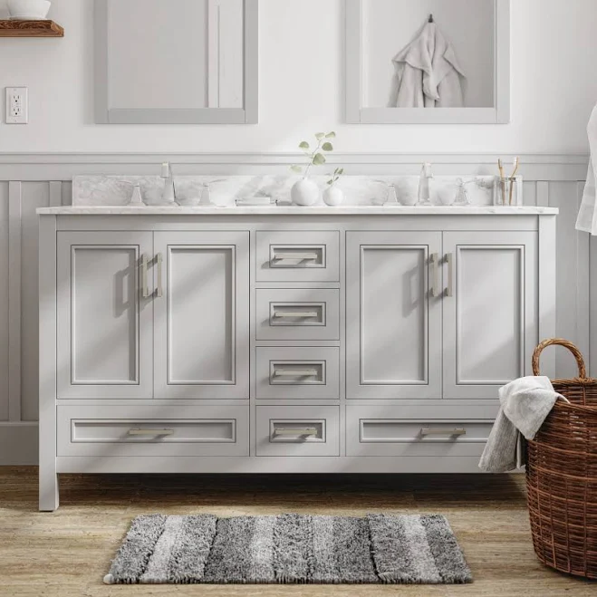allen + roth Crest Hill 60-in White U...