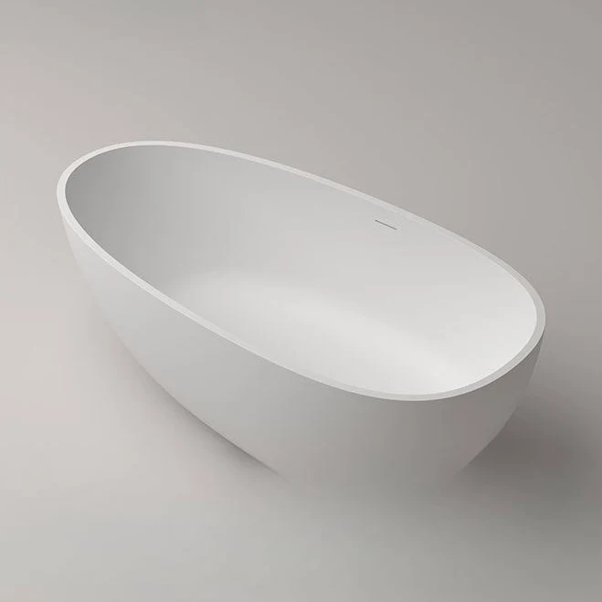 Modern Stone Oval Freestanding Bathtub