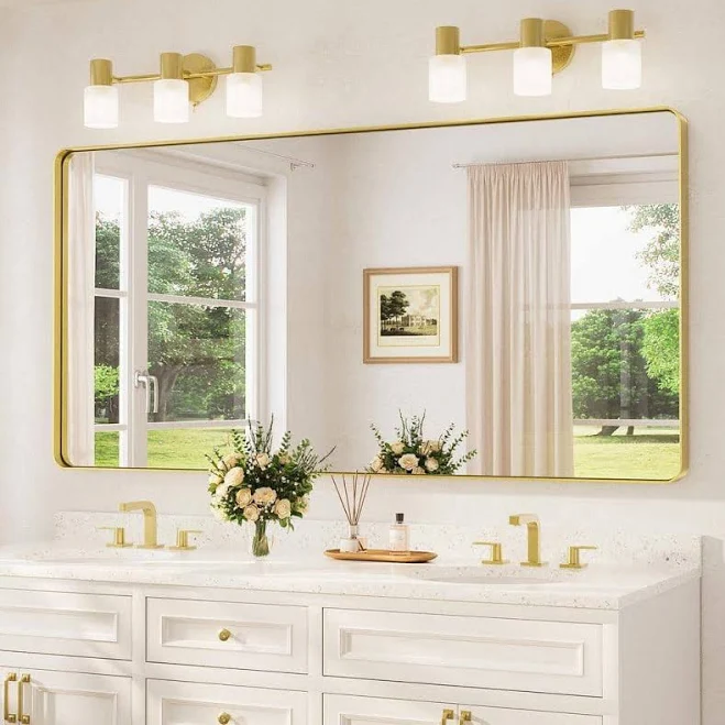 TETOTE Modern Rectangular Gold Bathro...