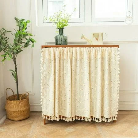 Boho Daisy Floral Cotton Cafe Curtain...